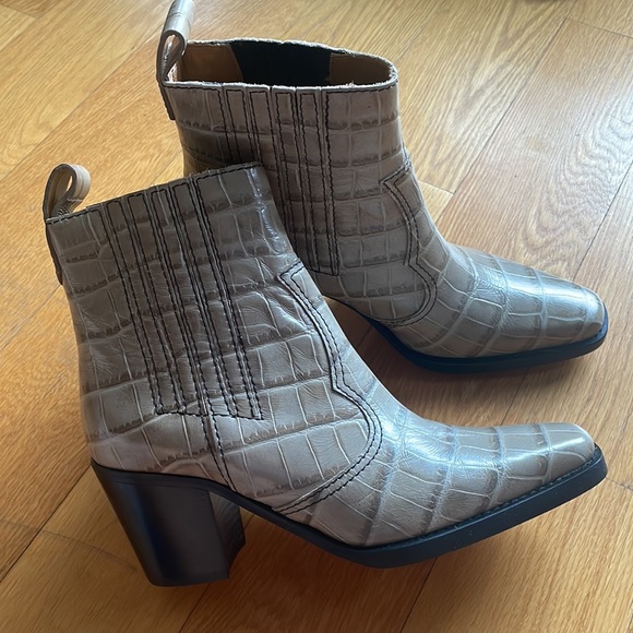 GANNI Animal Print Western Boots 37 - Picture 4 of 12